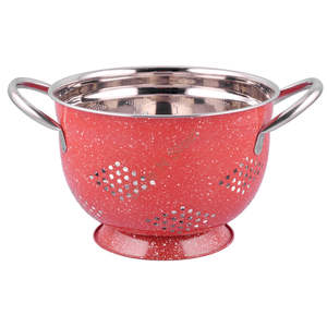 Passoire Euro Sparkle en acier inoxydable de couleur rouge - Product Image 1