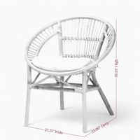 Fauteuil lounge moderne en rotin avec design de fauteuil à bras, en osier naturel, pour la maison, le bureau, le salon et la chambre à coucher