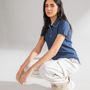 Chemises d'équitation pour femmes de haute qualité, respirantes, en jersey tricoté, décontractées, courtes, unies, motif vierge, logo personnalisé - Product Image 4