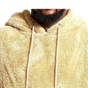 Sweat à capuche Sherpa avec logo brodé personnalisé pour hommes vente en gros de pulls à manches longues pour hommes taille adulte à la mode - Product Image 5
