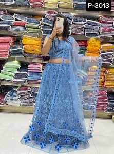 Lehenga choli ชุดกระโปรงยาวอินเดียสำหรับสตรีชุดเดรสงานปักลายสำหรับใส่ในงานแต่งงานงานปาร์ตี้ - Product Image 2