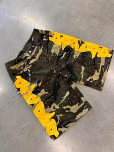 Salopette en jean mi-taille pour homme, 100% coton, respirante, séchage rapide, écologique, streetwear d'été, style punk moto/biker, cristal - Product Image 5