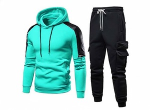 Conjunto Deportivo para Hombre con Sudadera con Capucha y Pantalones Deportivos, Diseño Nuevo, para Primavera y Otoño - Product Image 4