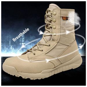 รองเท้าบูทผู้ชายแบบยุทธวิธี รองเท้าบูทน้ำหนักเบาเพื่อความปลอดภัยสำหรับขี่มอเตอร์ไซค์ ท่องเที่ยวกลางแจ้ง และการใช้งานทุกสภาพพื้นผิวในชีวิตประจำวัน - Product Image 3