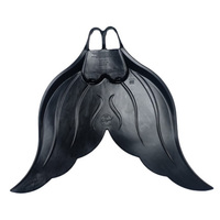 Top qualité Mahina sirène MerFins queue de sirène palmes de natation noir léger et flexible pour un confort maximal dans l'eau