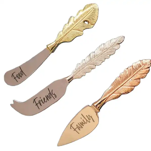 Juego de Cuchillo y Tenedor de Metal de Buena Calidad para Decoración de Mesa, Diseño Increíble, Utensilios de Cocina, Juego de Queso, Color Plata y Dorado - Product Image 2