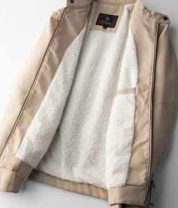 OEM Custom design Wholesale Vintage Solid Pattern Autumn <b>Real</b> <b>Leather</b> <b>Jacket</b> Casual <b>Leather</b> <b>Jacket</b> Men's <b>Jackets</b> - Product Image 5