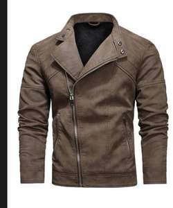 แจ็กเก็ตหนังใส่สบายสำหรับผู้ชายผลิตจากโรงงานพร้อมป้ายสั่งทำ - Product Image 4