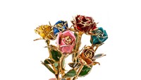 Rosa Chapada en Oro Puro de 24k, Símbolo de Lujo, Ecológica, de Alta Calidad, en Caja de Regalo Artificial para el Día de la Madre