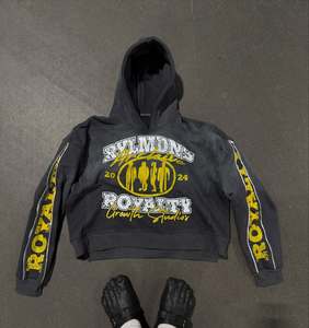 เสื้อมีฮู้ดสั่งตัด500จีเอสเอ็มมีฮู้ดซักกรดโลโก้ DTG หนาสไตล์วินเทจ - Product Image 1