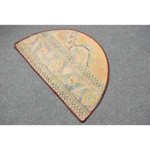 Tapis turc vintage jaune beige 2,5x1,5 pieds - Product Image 2