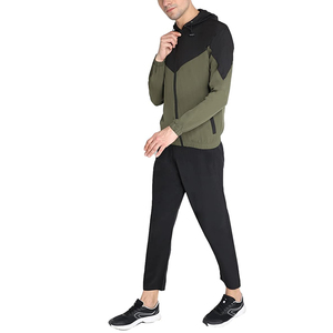 Survêtement 2 pièces Zip Up pour hommes, nouvelle couleur, grande et grande combinaison d'entraînement de jogging pour hommes - Product Image 4