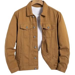 Nueva venta al por mayor de alta calidad 100% algodón Mans Stretch Denim Jacket Soft Cotton Summer Bright Color Fashion Coat - Product Image 1