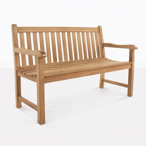 Mobilier d'extérieur et de Patio banc de jardin modèle d'angle 2 places en bois de teck massif 2022 - Product Image 2