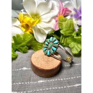 Alicia Wilson Kingman Turquoise & Sterling <b>Silver</b> Fashion <b>Cuff</b> <b>Bracelet</b> - Product Image 3
