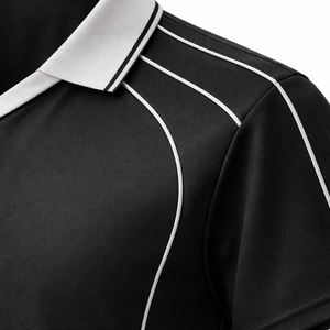 Camiseta Polo Deportiva Personalizada para Hombre, Negra, de Alto Rendimiento, Transpirable, de Secado Rápido, para Equipos, Golf, OEM, ODM, Proveedor al por Mayor - Product Image 5