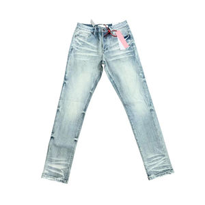 Pantalones vaqueros ajustados negros lavados elásticos personalizables patrón sólido transpirable para Otoño Invierno primavera estilo recto de mezclilla - Product Image 3