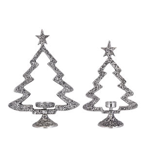 Silver Palm <b>Tree</b> Eco-Friendly Handmade <b>Candle</b> Holder Set Tropical Metal Taper <b>Candle</b> Stand for <b>Christmas</b> Centerpiece Home Decor - Product Image 4