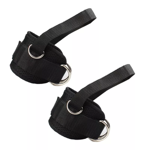 Adjustable 4 D-Ring Ankle Straps Gym Foot Cable Machine Fitness <b>Thigh</b> Glute <b>Pad</b> - Product Image 6