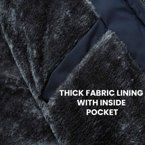 Men Thick Fabric <b>Jacket</b> with <b>Hood</b>, <b>Padded</b> for Extra Warmth and Maximum Comfort, Stylish and Durable Outerwear for Cold Weather - Product Image 4