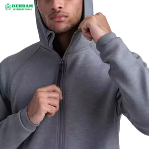 Sweat-shirts à capuche unisexes sur mesure respirants avec fermeture éclair - 100% coton molletonné/éponge française léger à séchage rapide coupe classique vente en gros - Product Image 3