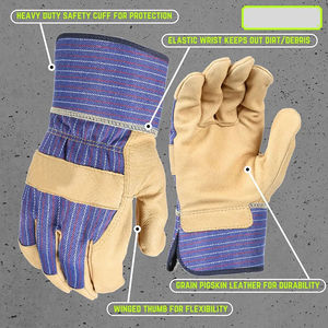 Cuir de vachette de sécurité pour les mains de qualité supérieure fendu protection en gros hiver respirant thermique multifonctionnel écologique - Product Image 4