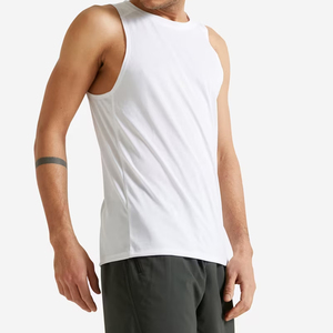 <b>white</b> color <b>men</b> fitness <b>vest</b> Summer Fitness Wholesale 100% Cotton <b>Men</b> Gym Tank Tops Bodybuilding for sale - Product Image 1