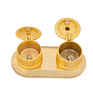 Exquisita olla de polvo de latón para almacenar dulces al por mayor y precio de fábrica barato de accesorios de cocina de la Mesa de India - Product Image 2