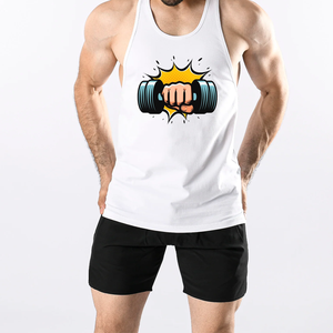 Camiseta sin mangas personalizada para gimnasio y fitness para hombre, ropa informal de alta calidad al por mayor, camisetas transpirables para gimnasio para hombre - Product Image 4