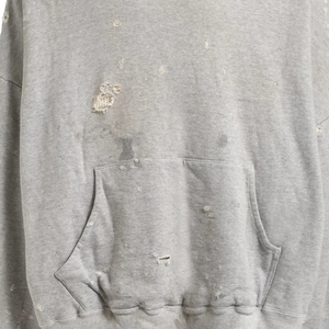 Sweat à capuche pour homme en coton molletonné surdimensionné avec poche personnalisée, effet délavé à l'acide, peinture vintage d'hiver, effet délavé au soleil, logo personnalisé - Product Image 6