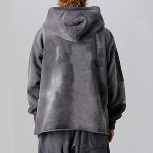 Venta caliente ÁCIDO LAVADO Sólido Diseño vintage Ropa de calle Sudaderas con capucha para hombres Suministro directo de fábrica Fabricante personalizado Sudaderas con capucha para hombres 2025 - Product Image 2