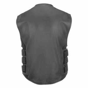 Chalecos de cuero de estilo americano para hombre, lisos, suaves y cómodos, transpirables e informales - Product Image 2