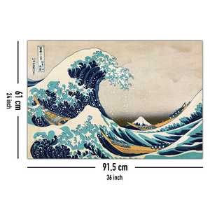 Póster Enmarcado Estilo Art Deco de la Gran Ola de Kanagawa de Katsushika Hokusai para Colgar en la Pared - Product Image 5