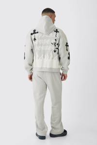 Luxury Autumn Casual <b>Oversized</b> Streetwear Tracksuit Men Two Piece Hoodie <b>Jogger</b> Custom Logo Urban Fashion OEM Premium Quality - Product Image 5