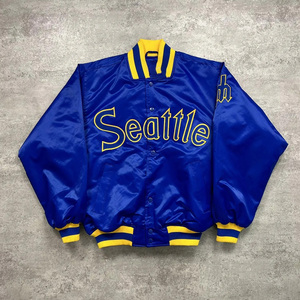 Chaqueta universitaria de satén con estampado de letras para hombre, chaqueta universitaria personalizable para chicas jóvenes, chaqueta Bomber de satén, servicio OEM de invierno - Product Image 2