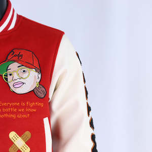 แจ็คเก็ตวาร์ซิตี้ผู้ชายสไตล์สตรีทแวร์สุดฮิต ดีไซน์เท่ห์ แต่งแพทช์ ขนสัตว์ คุณภาพสูง แฟชั่น ปักลายเชนิลล์ สำหรับฤดูหนาว - Product Image 3