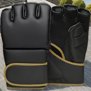 Custom 8OZ MMA Boxing Gloves Logo Printed PU Material <b>Hook</b> Loop Closure Unisex Heavy Bag Punching Training Sparring Gloves - Product Image 4
