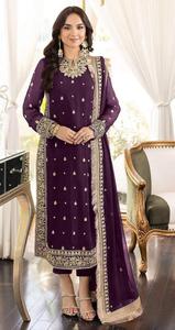 Nueva Georgette pesada pakistaní con traje de trabajo de secuencia de bordado con colección Dupatta pesada - Product Image 4