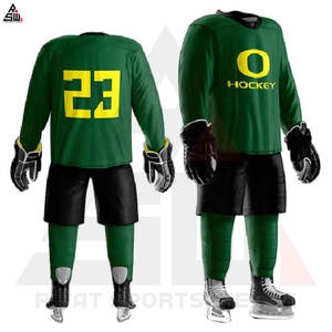 Nouveauté Arrivée Uniforme de Hockey sur Glace de Haute Qualité Mode Personnalisé Nom de l'Équipe Logo Service OEM 100% Polyester Sans Couture Séchage Rapide - Product Image 5