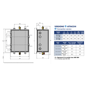 Accumulateur inertiel MUT 50 L avec 6 raccords 11/4 pour système CVC domestique, modèle 703003245 - Product Image 2