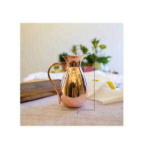 เหยือกทองแดงแบบกำหนดเองสำหรับการดื่มในสไตล์ใหม่สำหรับของตกแต่งห้องครัวในบ้านและงานฝีมือจากธรรมชาติ - Product Image 6