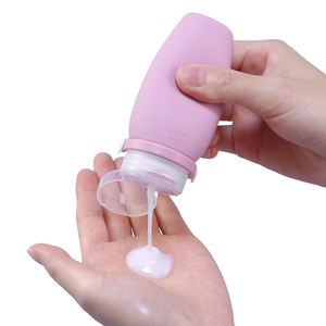 3oz 4 in 1 Silicone Leakproof Travel Silicone Refillable Kit Bottles Shampoo Silicon Toiletry Travel Liquid <strong>Dispenser</strong> Bottle Set - Product Image 6