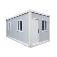 Maison conteneur pliable de 20 pieds, design contemporain, extensible de 40 pieds pour villa, hôpital, entrepôt, panneau sandwich.