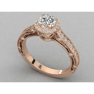 14K Gold Solitaire Round Cut Lab Grown Diamond Ladies Ring Brilliant Diamond Rings - Product Image 4