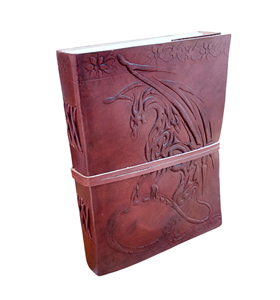Handmade Premium <b>Flying</b> Dragon Embossed Leather Journal B5 Size Hardcover Notebook with <b>Strip</b> Closure for Business Office Use - Product Image 4
