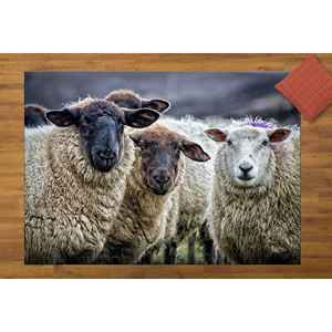 Tapis scandinaves en fausse fourrure de mouton, tapis de ferme, tapis animalier, tapis moelleux à poils longs - Product Image 1