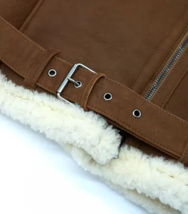 Manteau d'hiver en fausse fourrure pour hommes, décontracté, épais, chaud, extérieur, moto, grande taille, en cuir véritable, veste pour hommes. - Product Image 5