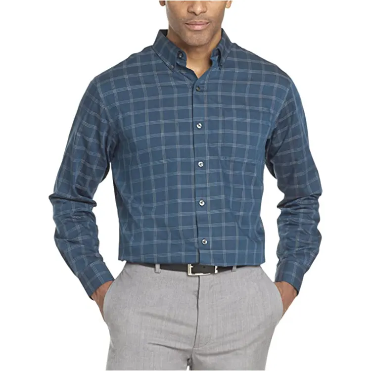 Men's Long Sleeve Dress Shirts Casual Button Down Shirts Slim Fit Dress Shirt For Men