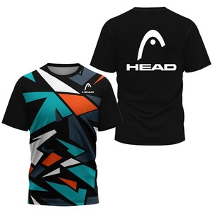 2024 New Men's Sport T-shirt Summer Leisure Short Sleeve Head Badminton <b>Table</b> Tennis Training Breathable Quick Drying O-Neck Top - Product Image 3
