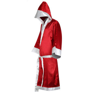 Hooded <b>Boxing</b> <b>Robes</b> Fighting Dress High Quality 100% Polyester Best Selling Kick <b>Boxing</b> Gown With Customizable Fabric - Product Image 2